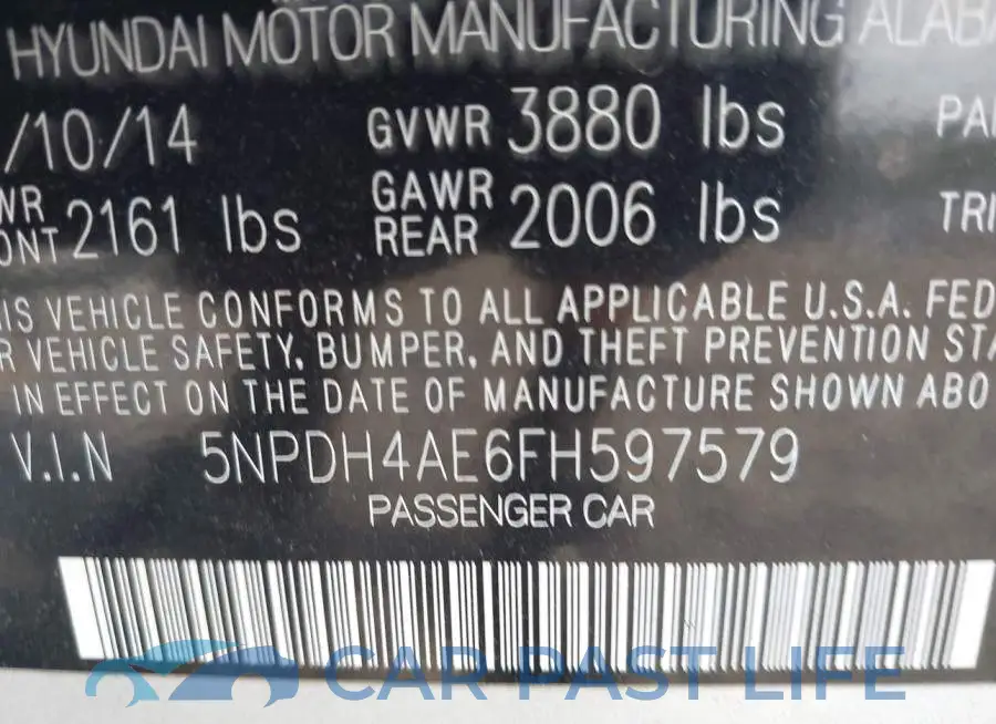 5NPDH4AE6FH597579# 9