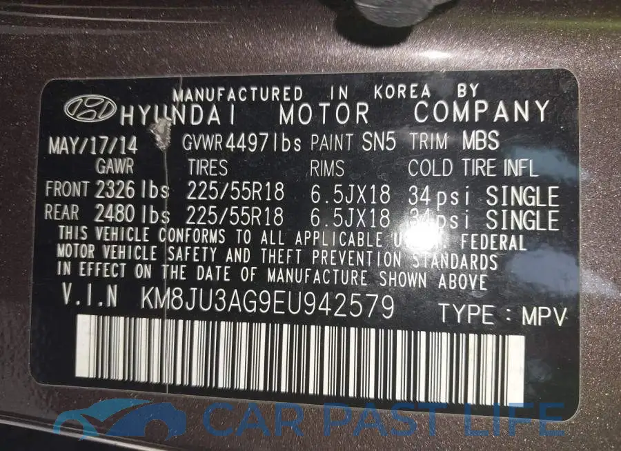 KM8JU3AG9EU942579# 9