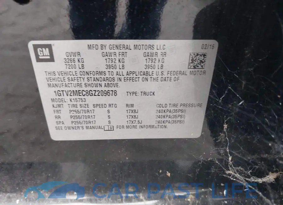 1GTV2MEC8GZ209678# 9