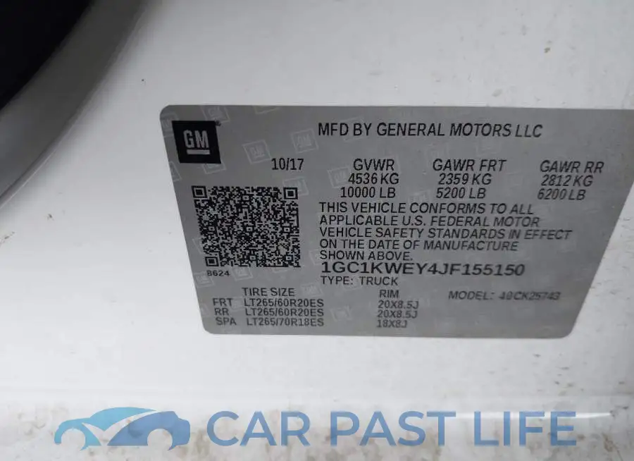 1GC1KWEY4JF155150# 9