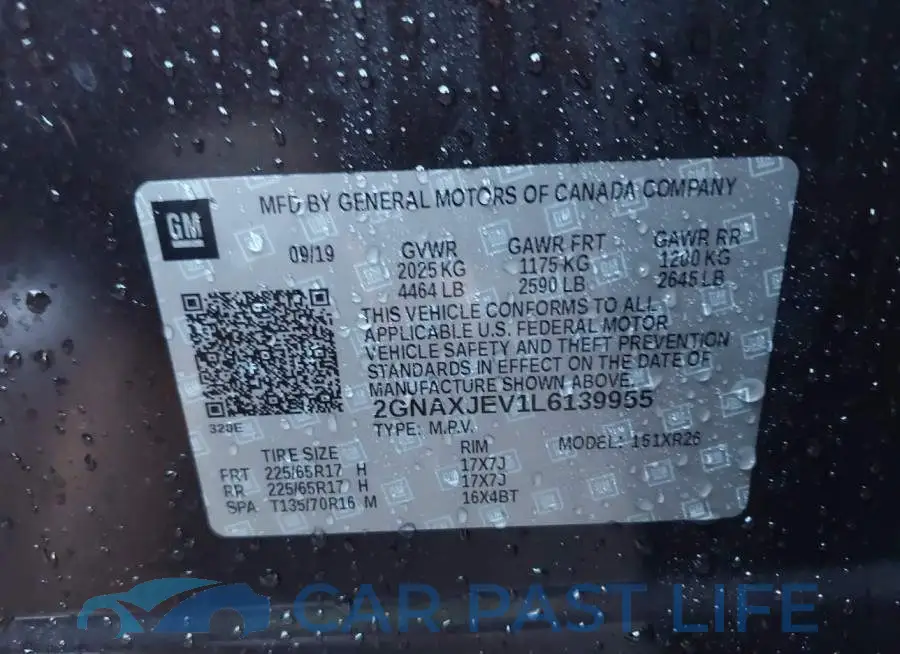 2GNAXJEV1L6139955# 9