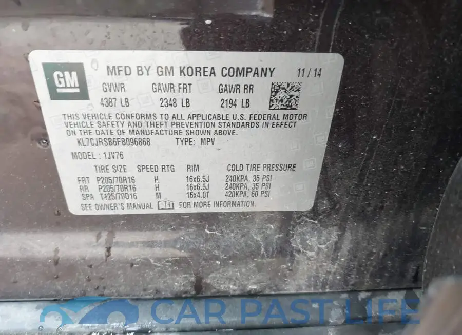 KL7CJRSB6FB096868# 9
