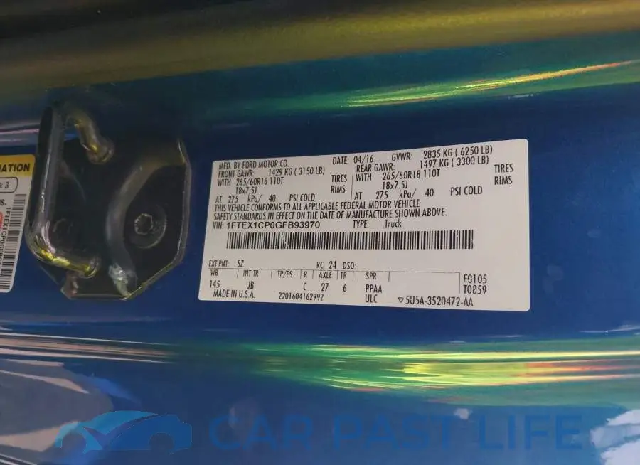 1FTEX1CP0GFB93970# 9