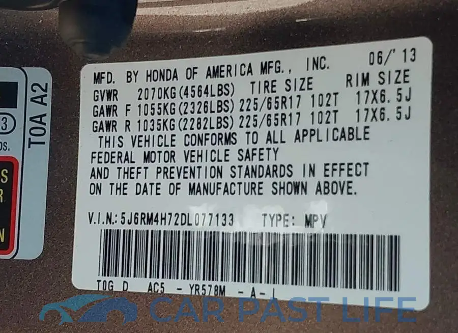 5J6RM4H72DL077133# 9