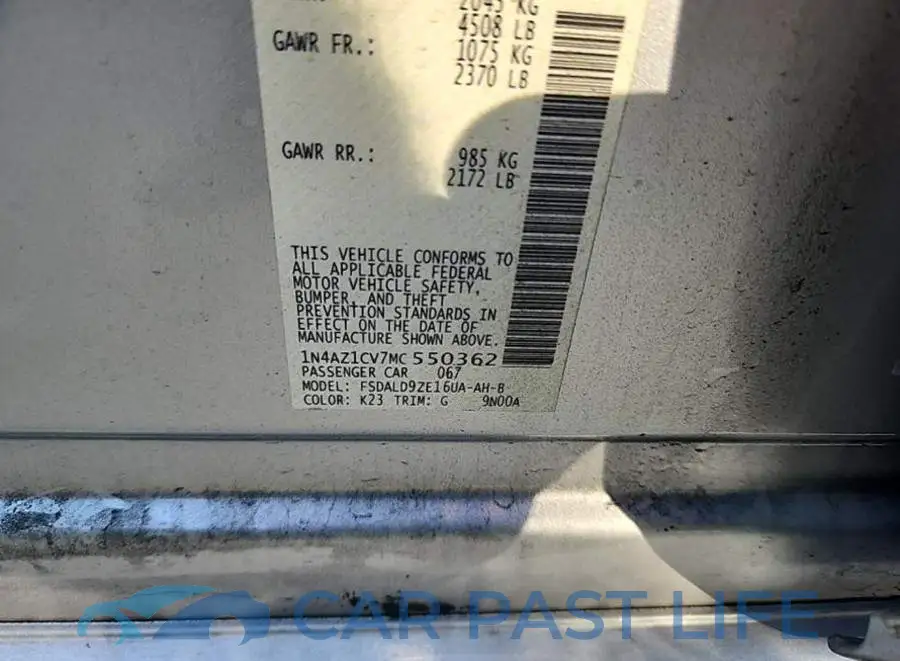 1N4AZ1CV7MC550362# 8