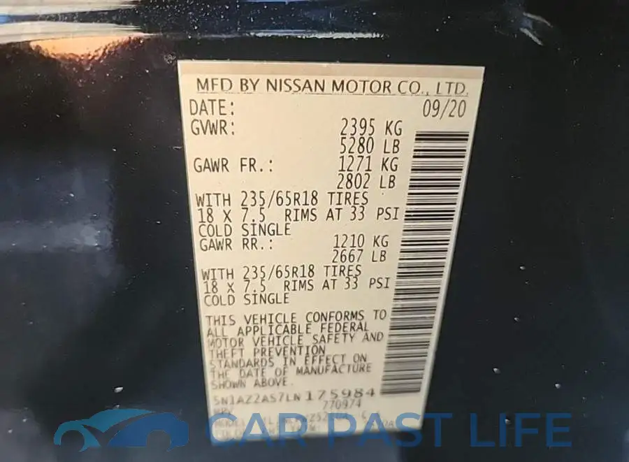 5N1AZ2AS7LN175984# 8