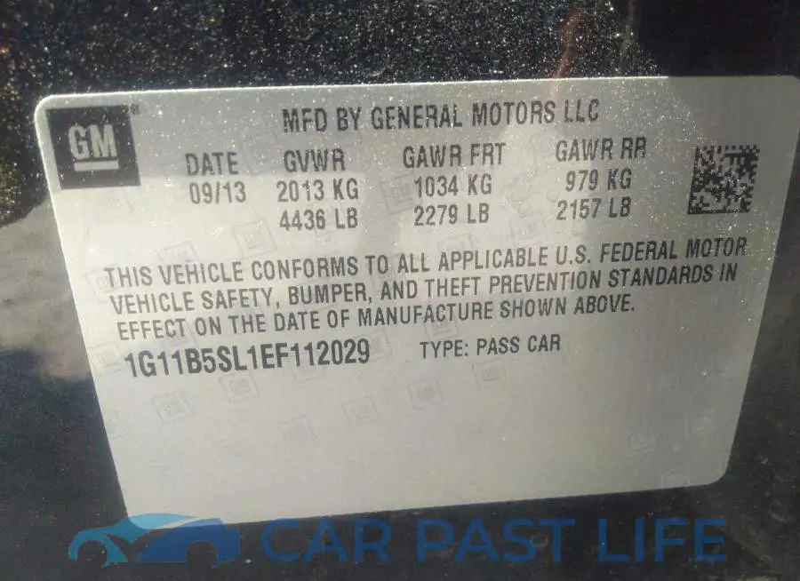 1G11B5SL1EF112029# 9