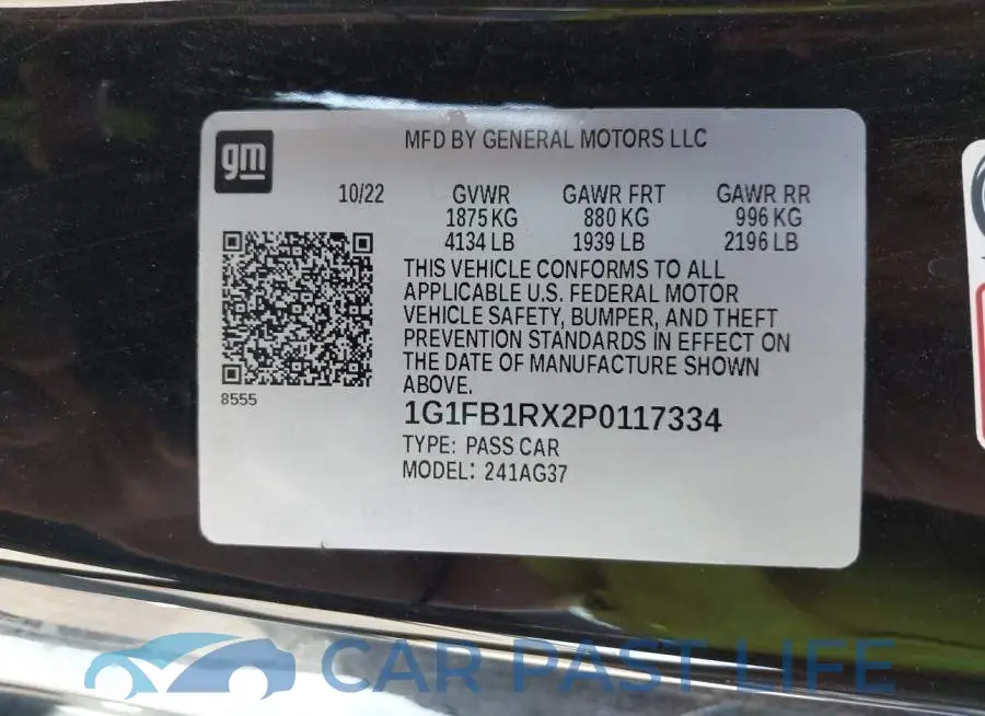 1G1FB1RX2P0117334# 9