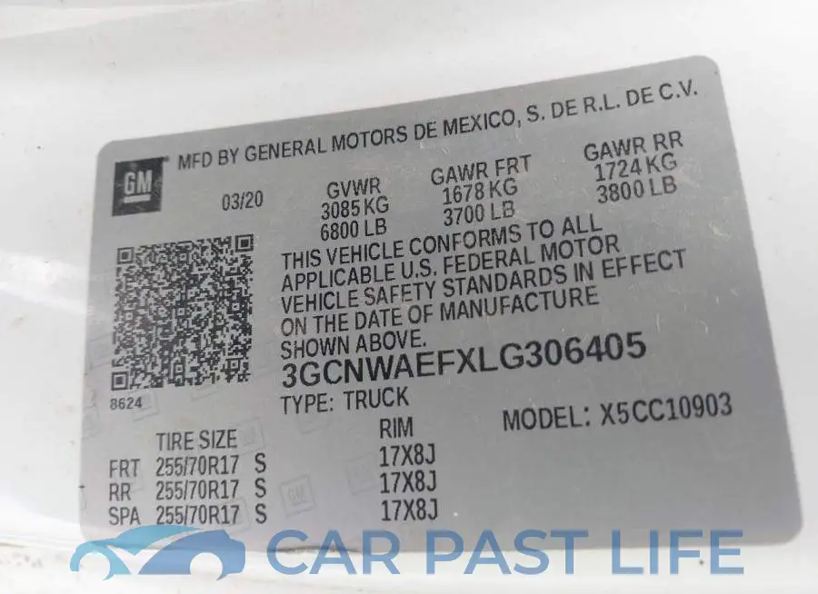 3GCNWAEFXLG306405# 9