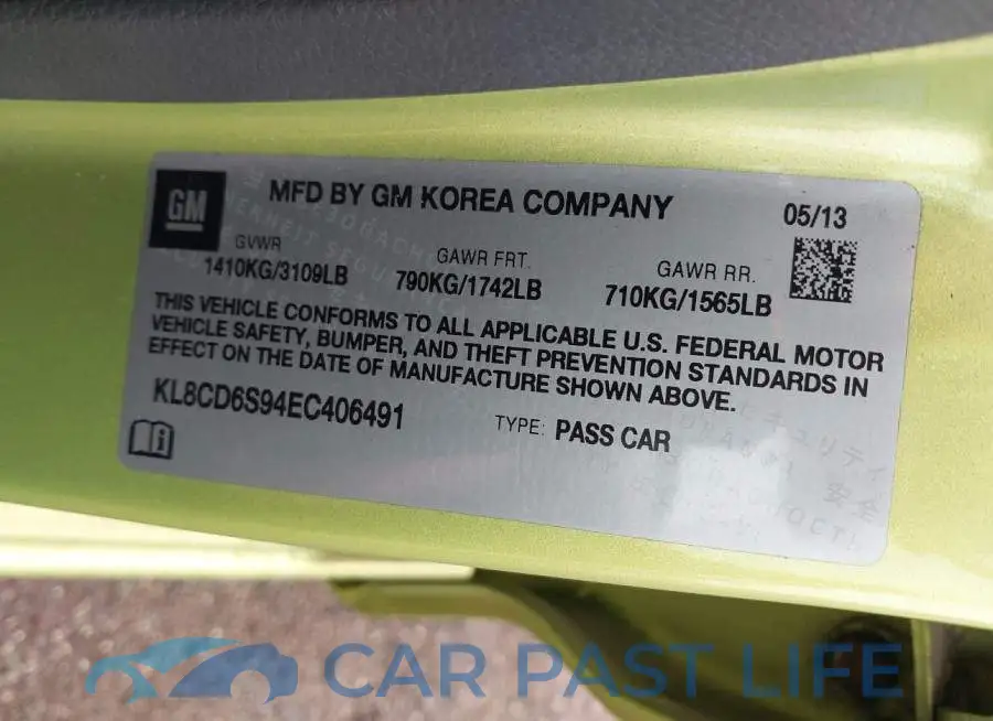 KL8CD6S94EC406491# 9