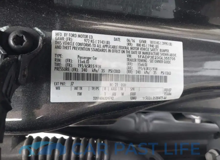 1FADP3E23GL355705# 9