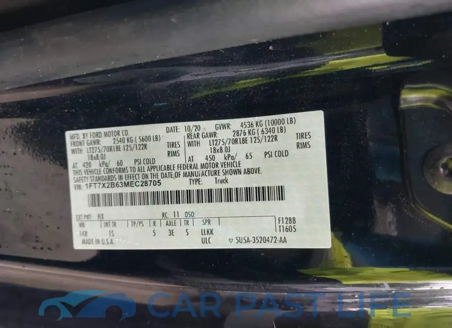 1FT7X2B63MEC28705# 9