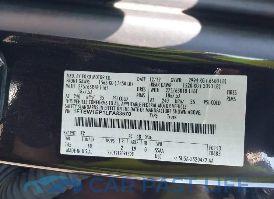 1FTEW1EP1LFA83570# 9