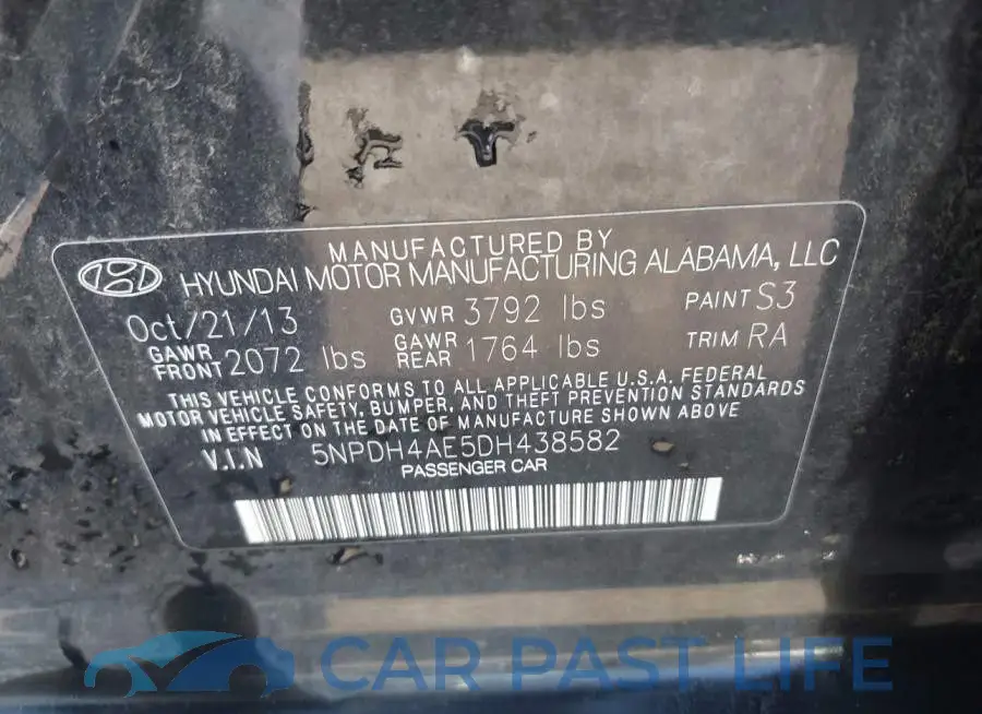 5NPDH4AE5DH438582# 9