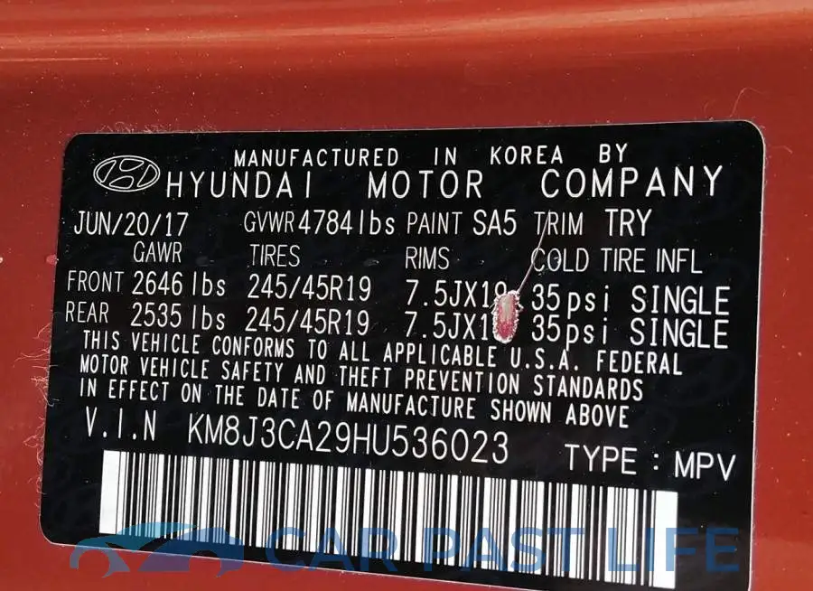 KM8J3CA29HU536023# 9