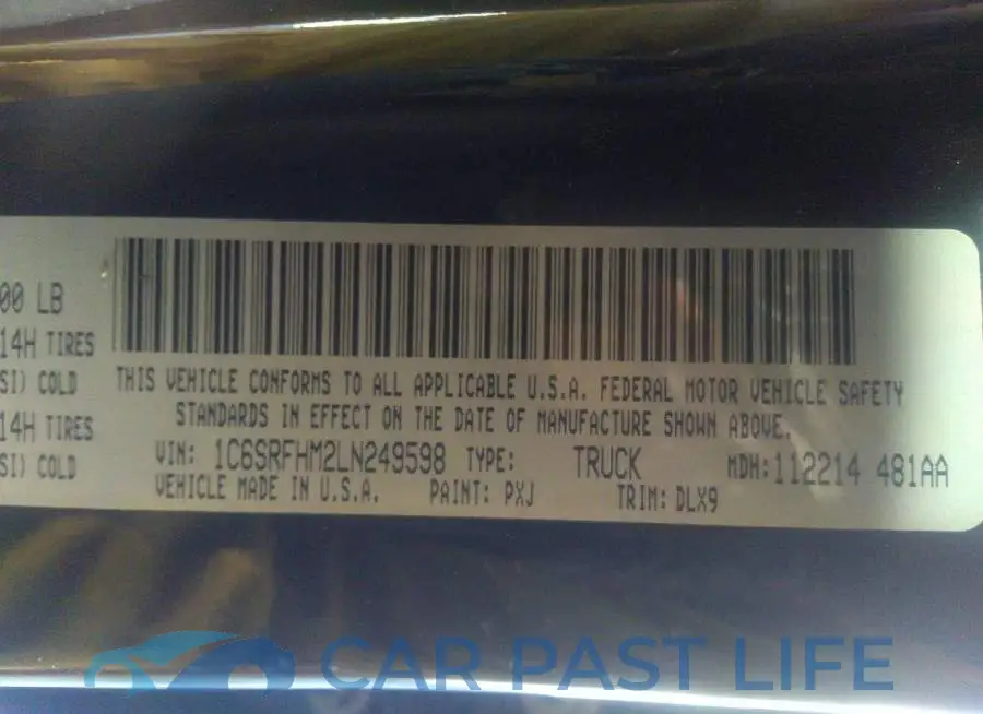 1C6SRFHM2LN249598# 9