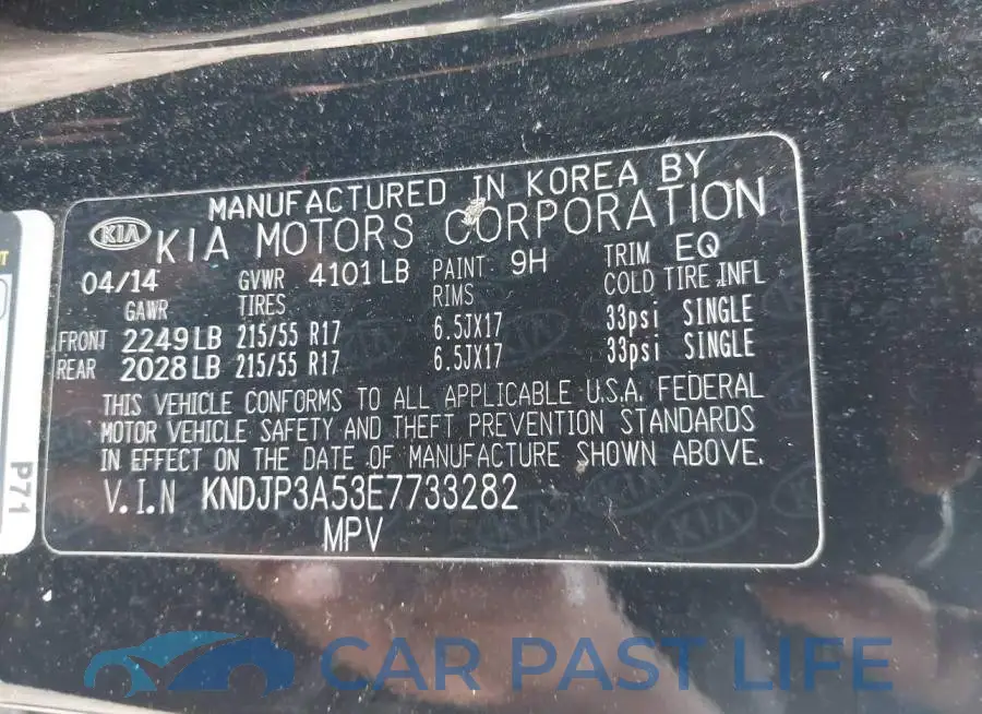 KNDJP3A53E7733282# 9