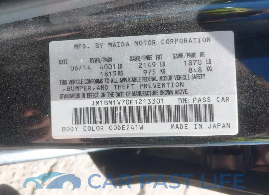 JM1BM1V70E1213301# 9