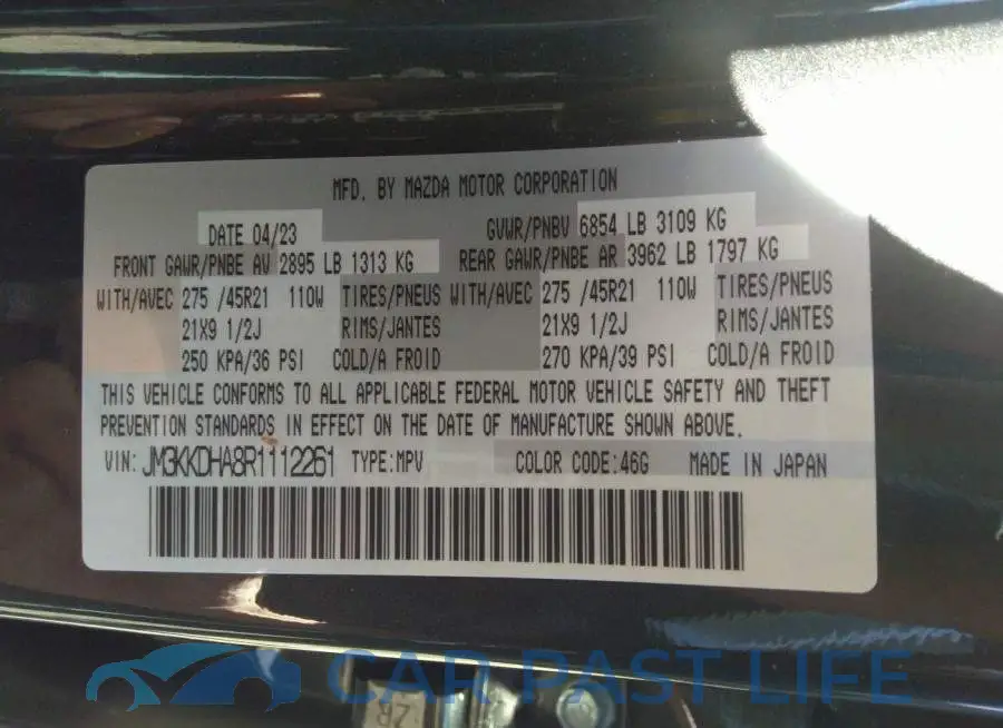JM3KKDHA8R1112261# 9