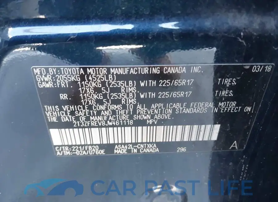 2T3ZFREV8JW461118# 9