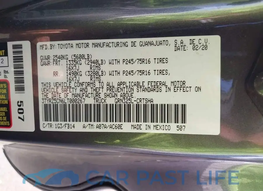 3TYRZ5CN6LT000267# 9