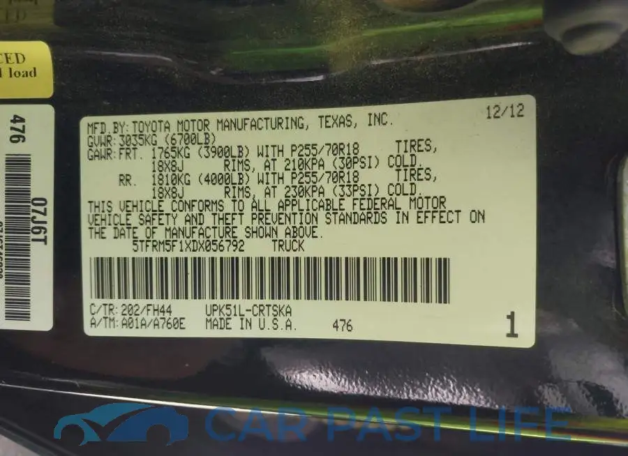 5TFRM5F1XDX056792# 9