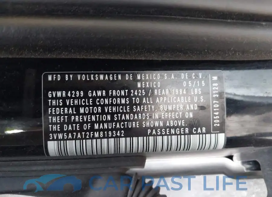 3VW5A7AT2FM819342# 9
