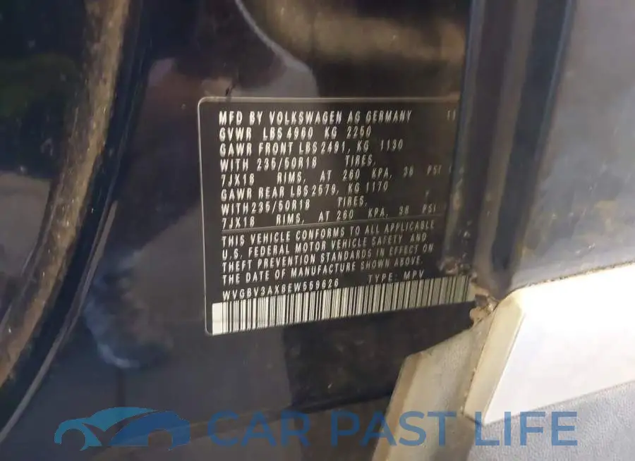 WVGBV3AX8EW559626# 9