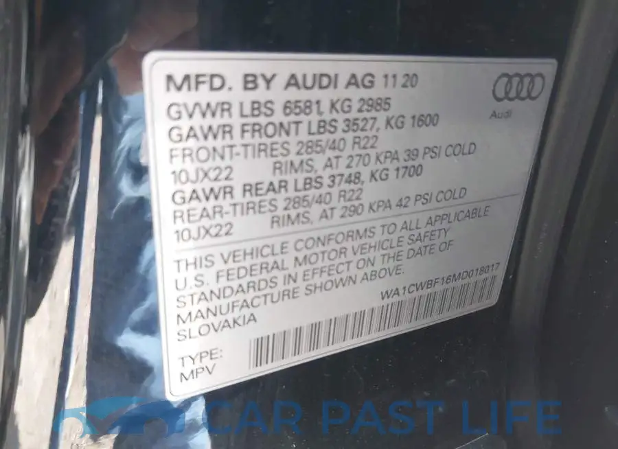 WA1CWBF16MD018017# 9