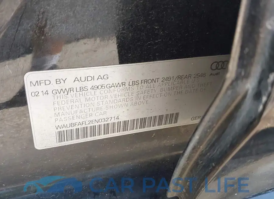 WAUBFAFL2EN032714# 9