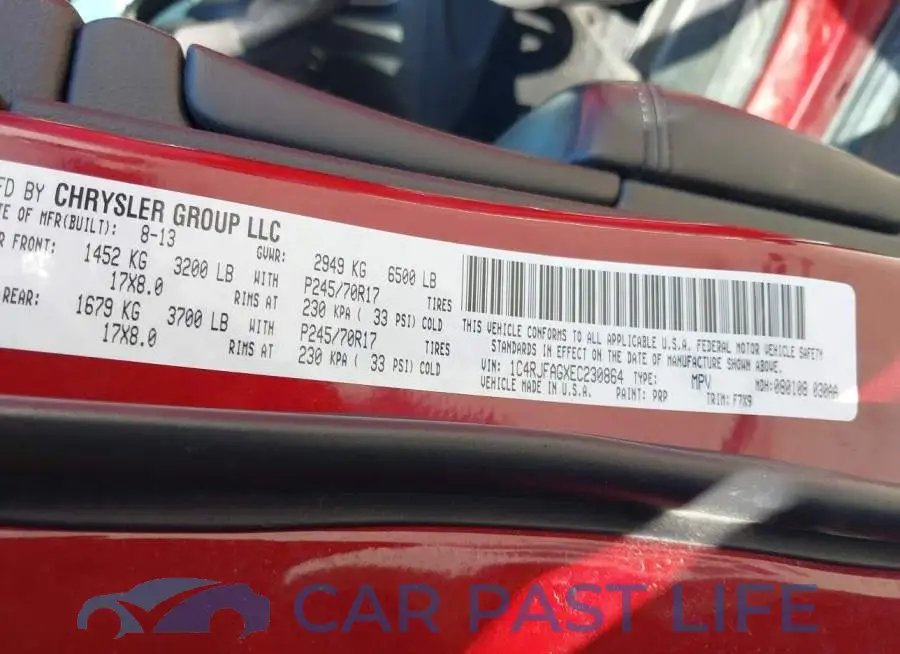 1C4RJFAGXEC230864# 9