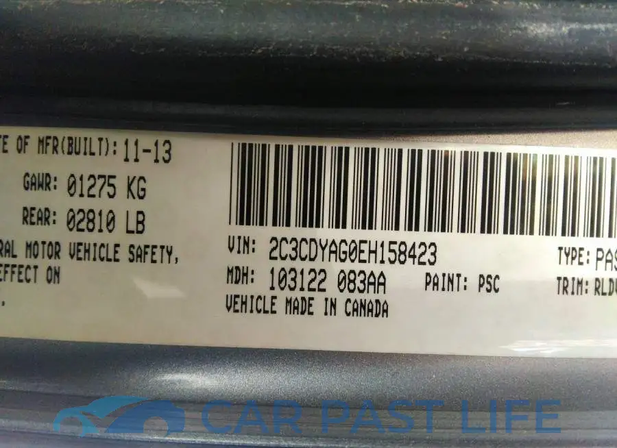 2C3CDYAG0EH158423# 9