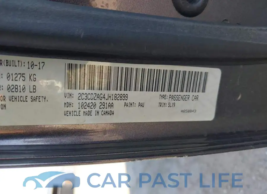 2C3CDZAG4JH182899# 9