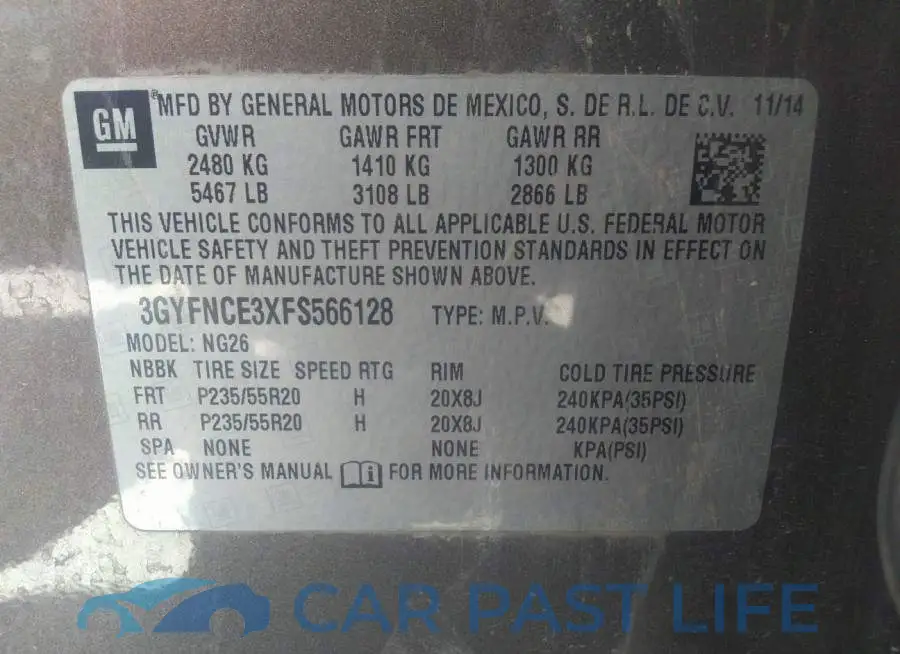 3GYFNCE3XFS566128# 9