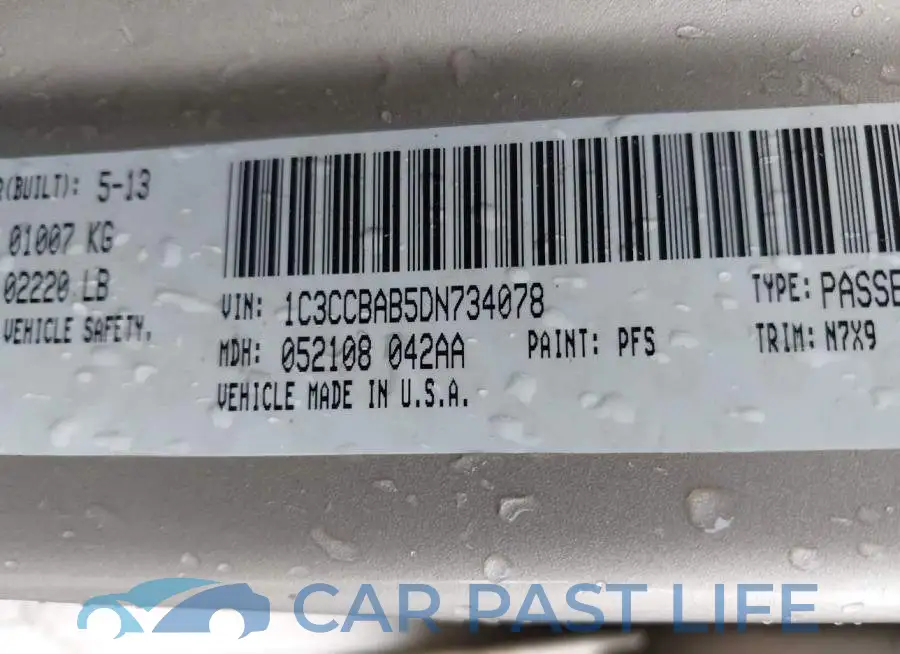 1C3CCBAB5DN734078# 9