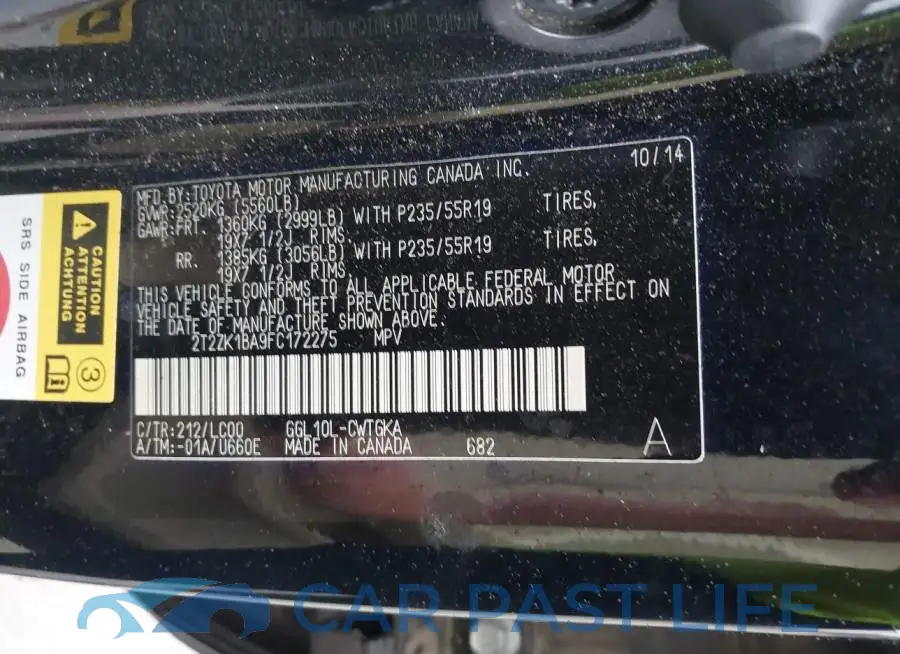 2T2ZK1BA9FC172275# 9