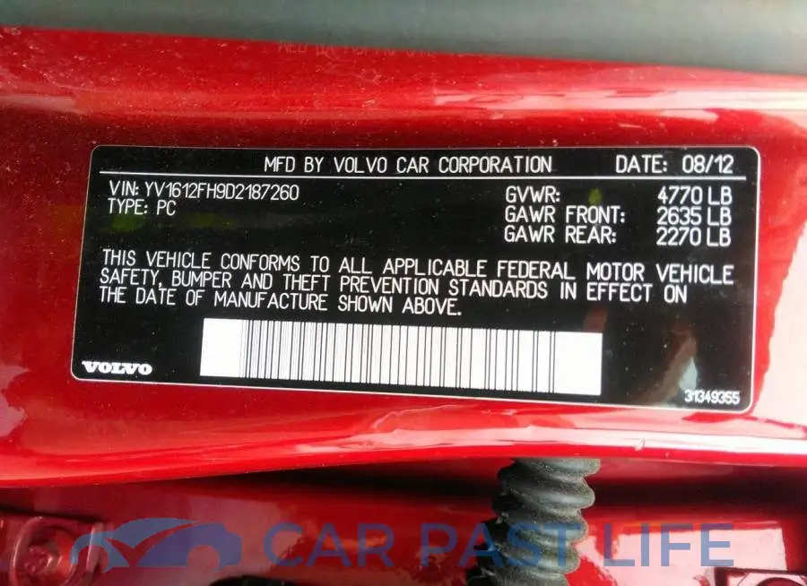 YV1612FH9D2187260# 9