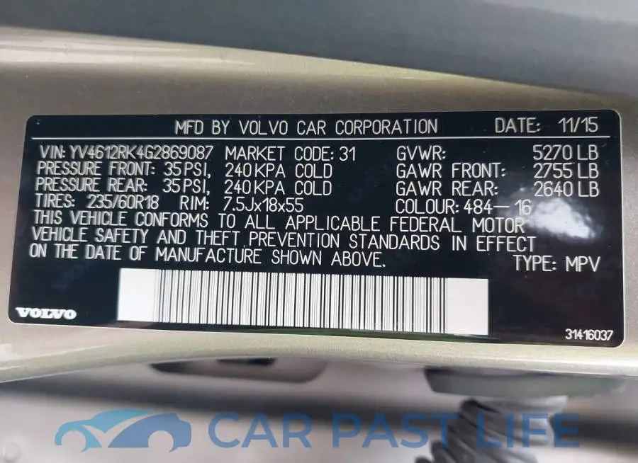YV4612RK4G2869087# 9