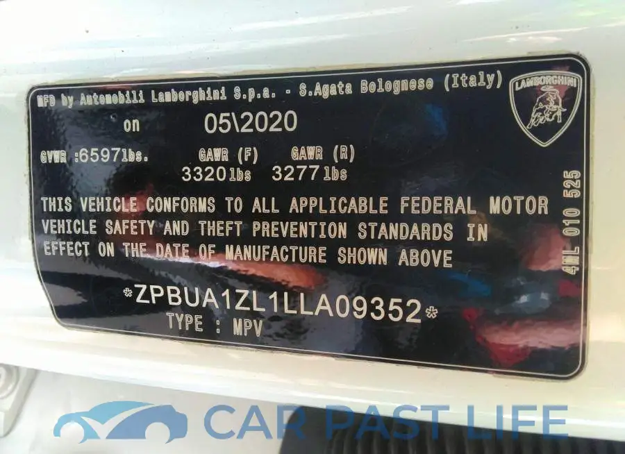ZPBUA1ZL1LLA09352# 9