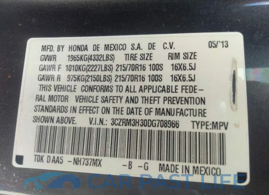 3CZRM3H30DG708966# 9
