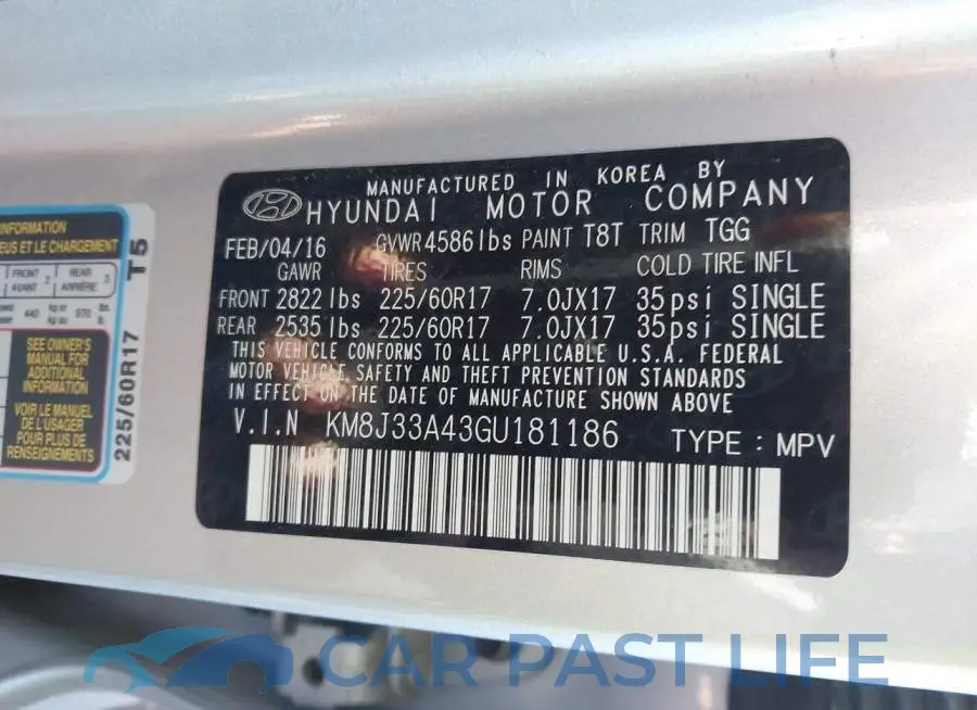 KM8J33A43GU181186# 9