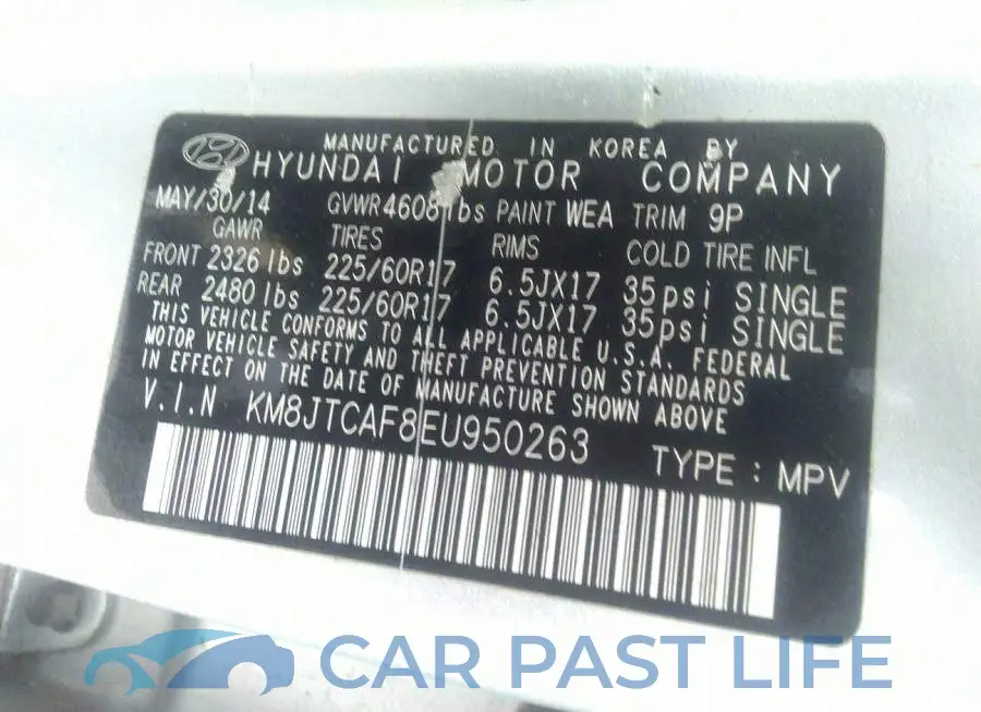 KM8JTCAF8EU950263# 9