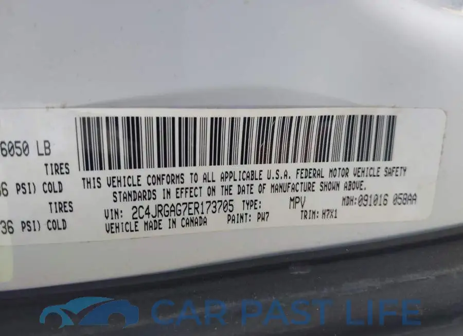 2C4JRGAG7ER173705# 9