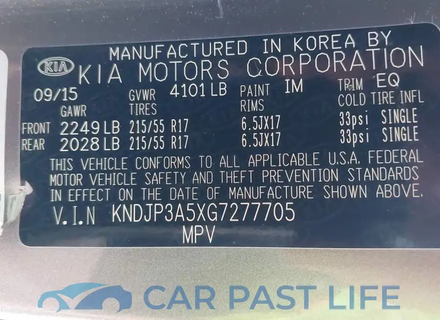 KNDJP3A5XG7277705# 9