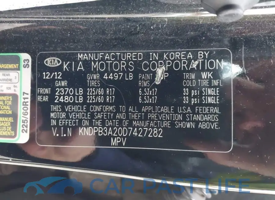 KNDPB3A20D7427282# 9