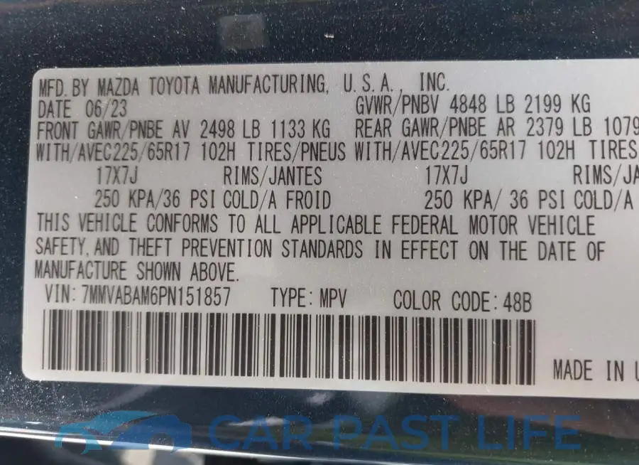 7MMVABAM6PN151857# 9
