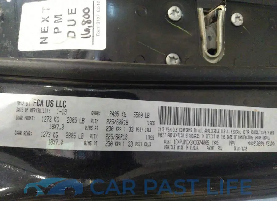 1C4PJMDX3KD374009# 9