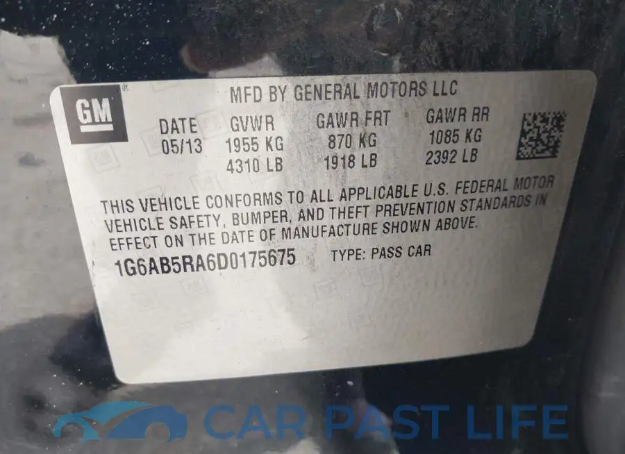 1G6AB5RA6D0175675# 9