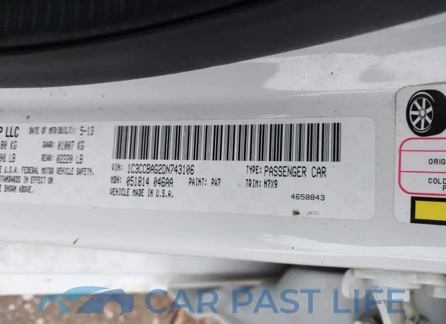 1C3CCBAG2DN743106# 9
