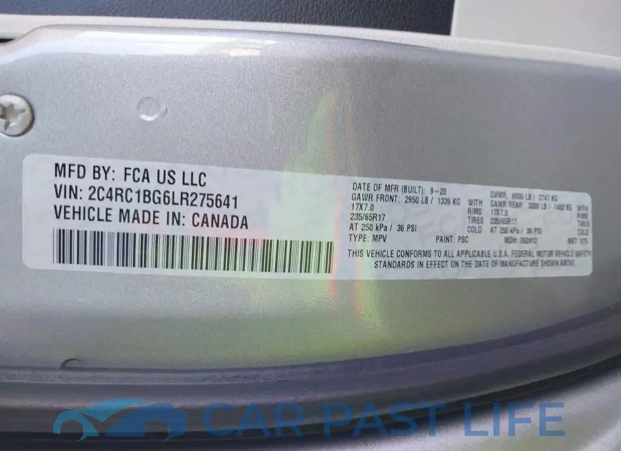 2C4RC1BG6LR275641# 9